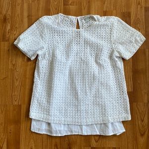 A new day- medium- white short sleeve